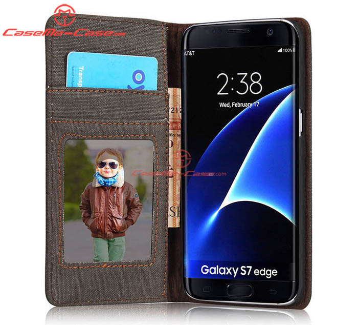 CaseMe 006 Samsung Galaxy S7 Edge Jeans Leather Stand Wallet Case