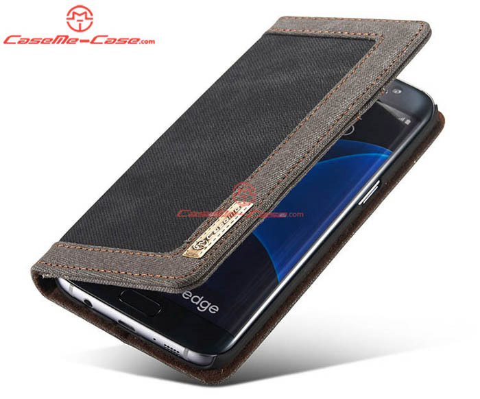 CaseMe 006 Samsung Galaxy S7 Edge Jeans Leather Stand Wallet Case