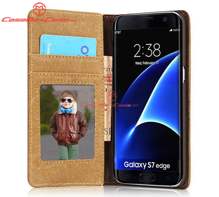 CaseMe 006 Samsung Galaxy S7 Edge Jeans Leather Stand Wallet Case