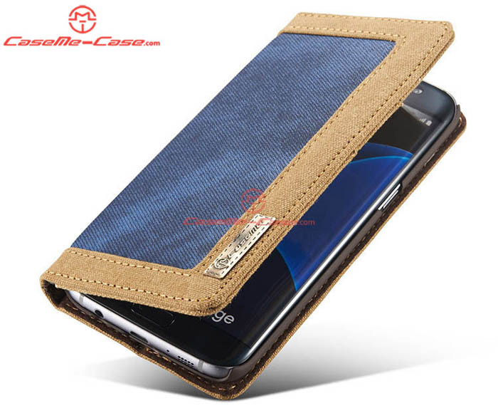 CaseMe 006 Samsung Galaxy S7 Edge Jeans Leather Stand Wallet Case