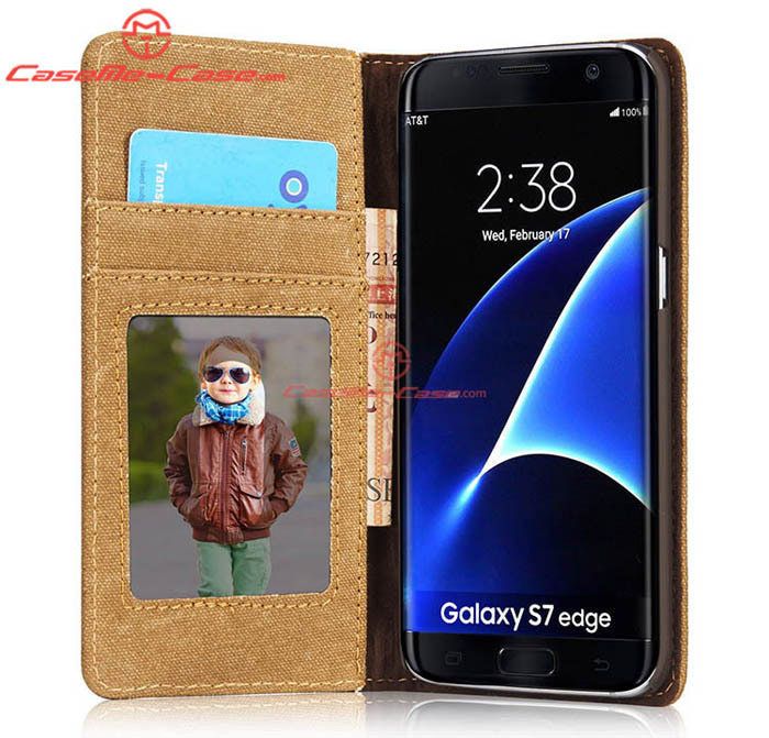 CaseMe 006 Samsung Galaxy S7 Edge Jeans Leather Stand Wallet Case