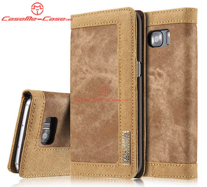 CaseMe 006 Samsung Galaxy S7 Edge Jeans Leather Stand Wallet Case