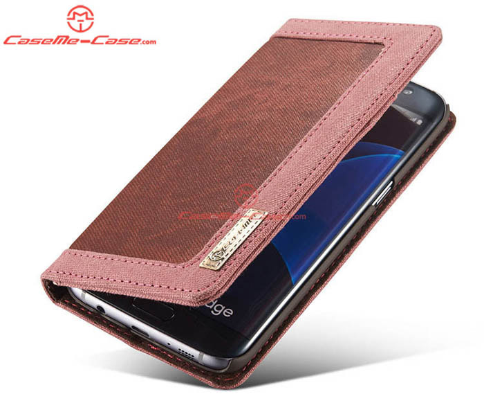 CaseMe 006 Samsung Galaxy S7 Edge Jeans Leather Stand Wallet Case