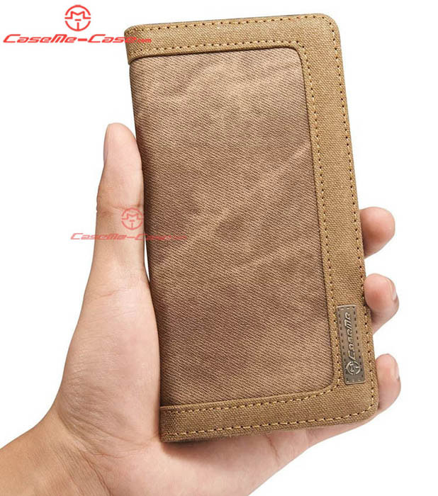 CaseMe 006 iPhone 7 Plus Jeans Leather Stand Wallet Case Brown