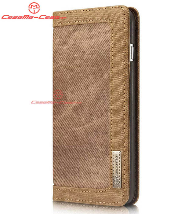 CaseMe 006 iPhone 7 Plus Jeans Leather Stand Wallet Case Brown