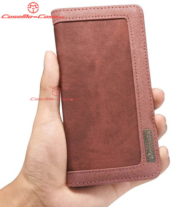 CaseMe 006 iPhone 7 Plus Jeans Leather Stand Wallet Case Red