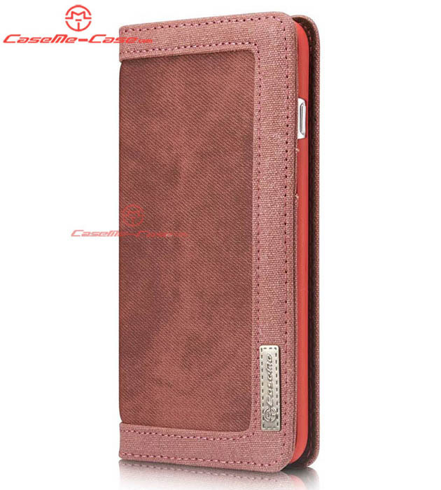 CaseMe 006 iPhone 7 Plus Jeans Leather Stand Wallet Case Red