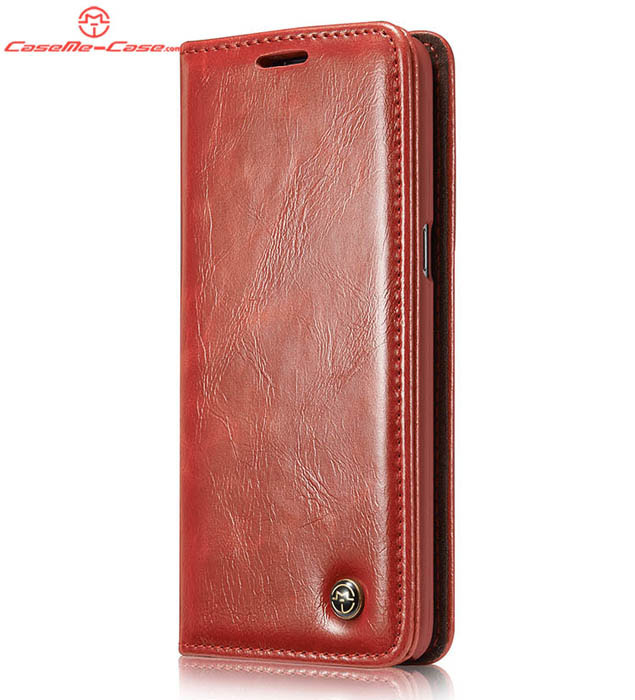 CaseMe Samsung Galaxy S8 Plus Magnetic Flip PU Leather Wallet Case Red