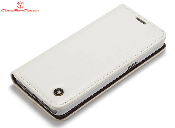 CaseMe Samsung Galaxy S8 Plus Magnetic Flip PU Leather Wallet Case White