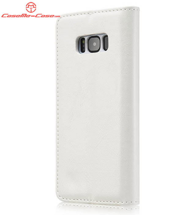 CaseMe Samsung Galaxy S8 Plus Magnetic Flip PU Leather Wallet Case White