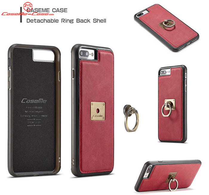 CaseMe iPhone 7 Plus Detachable Finger Ring TPU PC Back Cover Case