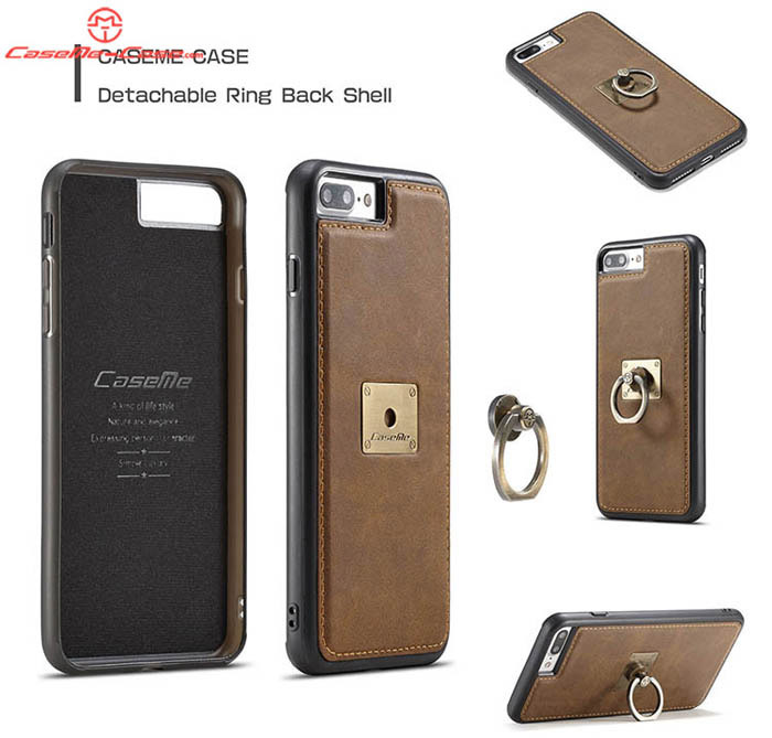 CaseMe iPhone 7 Plus Detachable Finger Ring TPU PC Back Cover Case