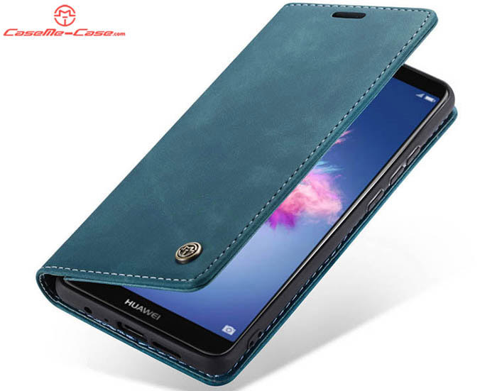 CaseMe Huawei P Smart Retro Wallet Kickstand Magnetic Flip Leather Case