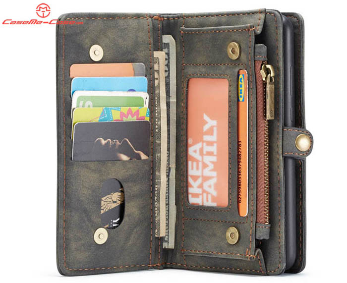 CaseMe Huawei P20 Zipper Wallet Magnetic Detachable 2 in 1 Folio Case