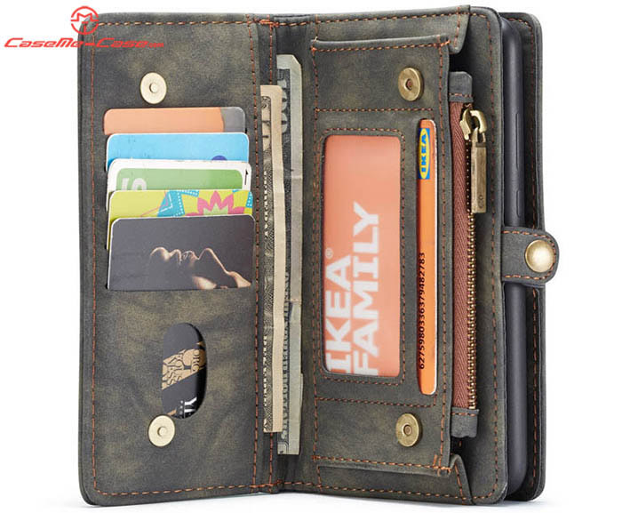 CaseMe Huawei P30 Zipper Wallet Magnetic Detachable 2 in 1 Folio Case