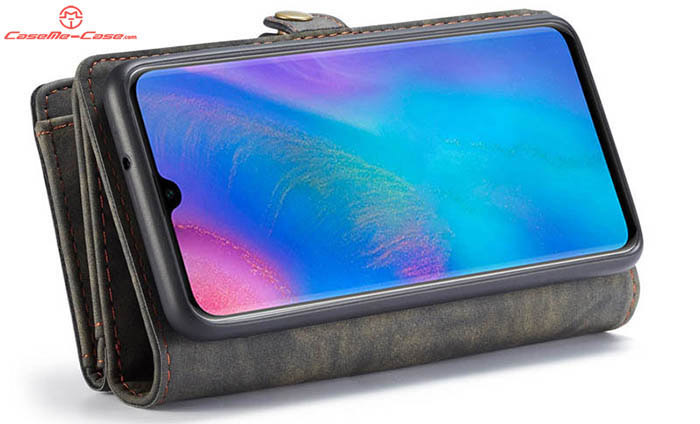 CaseMe Huawei P30 Zipper Wallet Magnetic Detachable 2 in 1 Folio Case