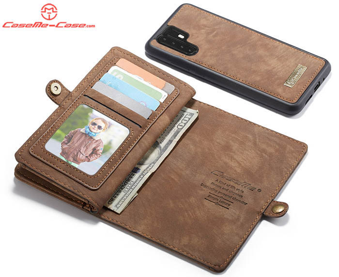 CaseMe Huawei P30 Pro Zipper Wallet Magnetic Detachable 2 in 1 Folio Case