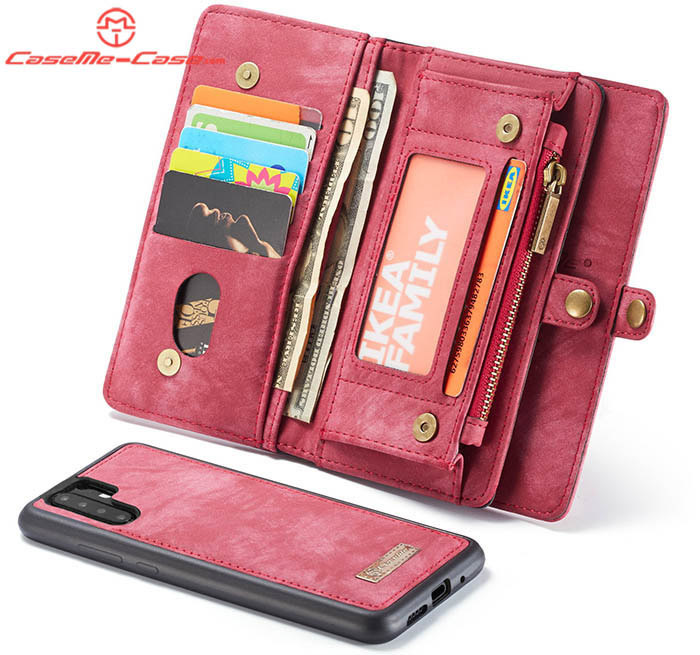 CaseMe Huawei P30 Pro Zipper Wallet Magnetic Detachable 2 in 1 Folio Case