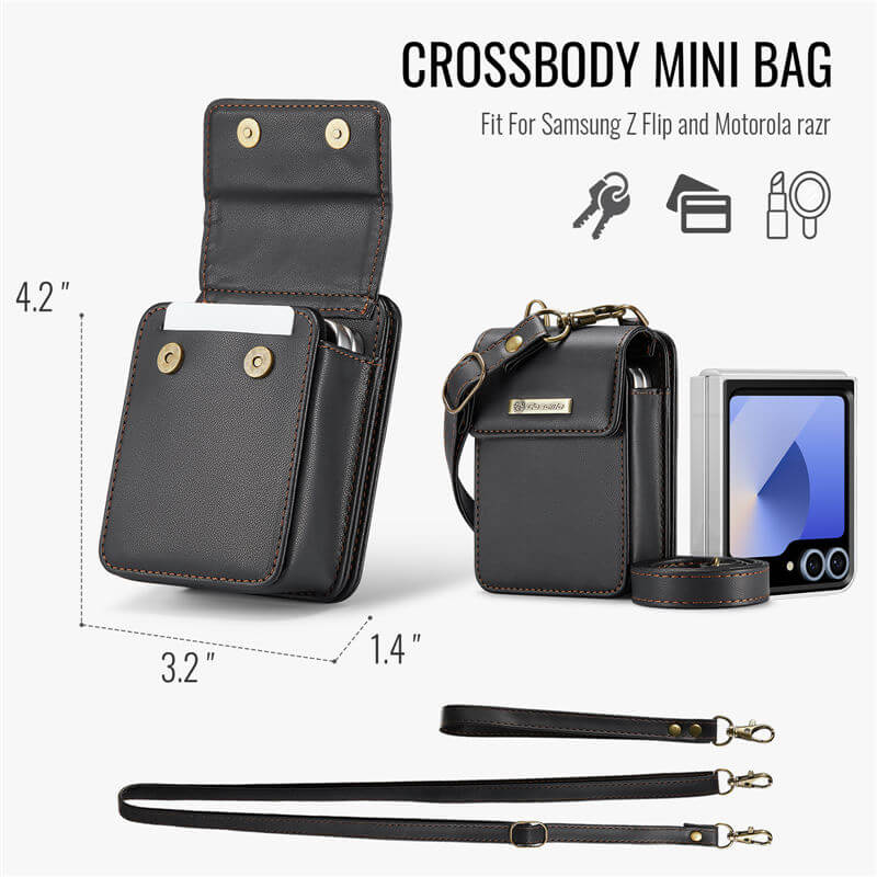 CaseMe Samsung Galaxy Z Flip6 Wallet RFID Blocking Crossbody Bag