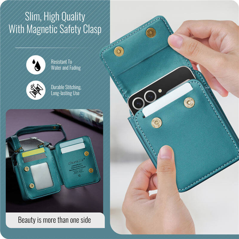 CaseMe Samsung Galaxy Z Flip6 Wallet RFID Blocking Crossbody Bag