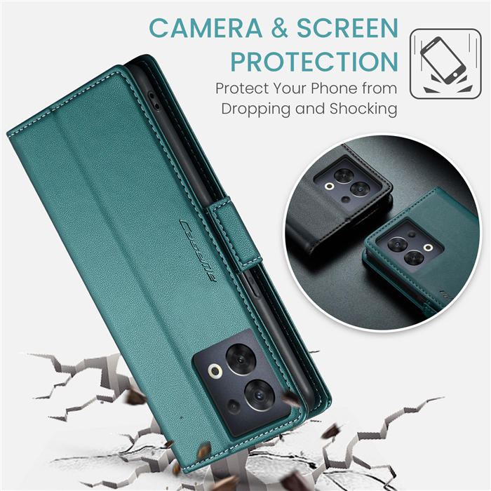 CaseMe OPPO Reno8 5G Wallet RFID Blocking Magnetic Buckle Case