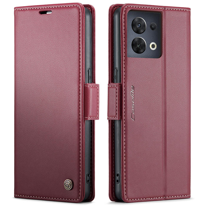 CaseMe OPPO Reno8 5G Wallet RFID Blocking Magnetic Buckle Case