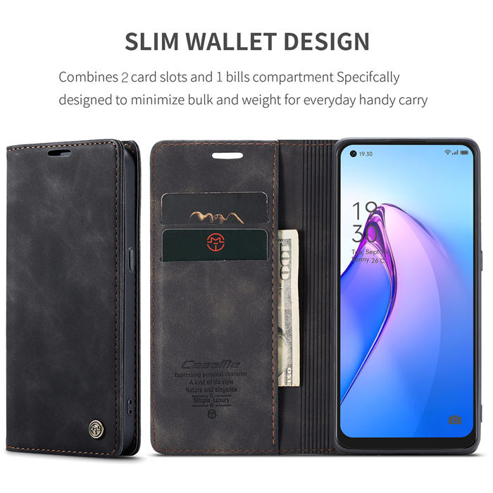 CaseMe OPPO Reno8 5G Wallet Suede Leather Case