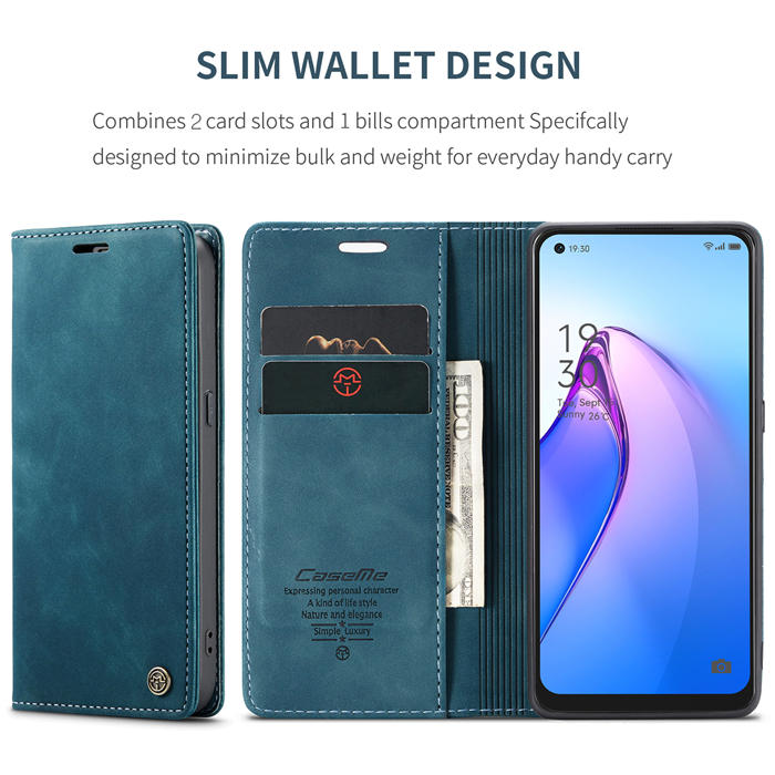 CaseMe OPPO Reno8 5G Wallet Suede Leather Case