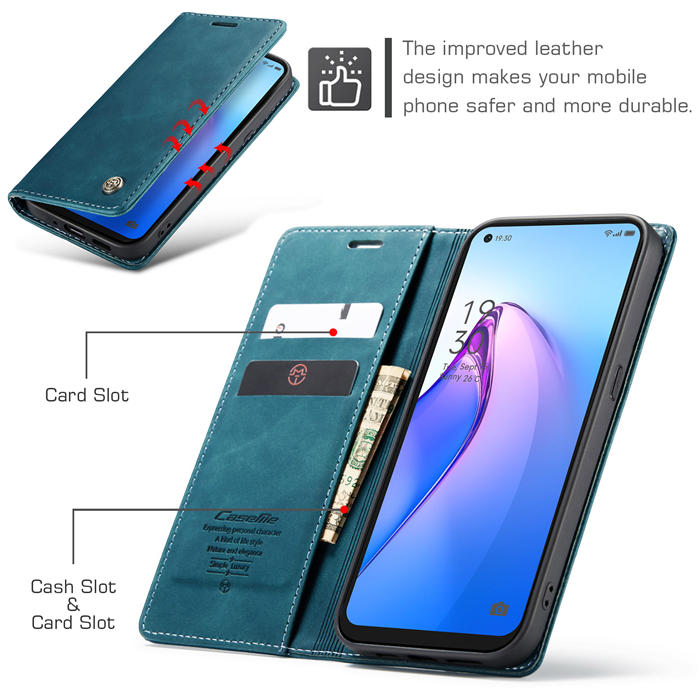 CaseMe OPPO Reno8 5G Wallet Suede Leather Case