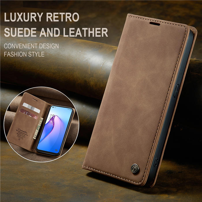 CaseMe OPPO Reno8 5G Wallet Suede Leather Case