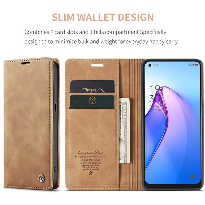 CaseMe OPPO Reno8 5G Wallet Suede Leather Case