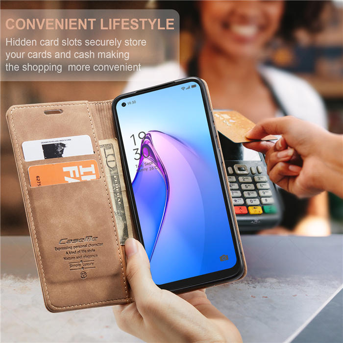 CaseMe OPPO Reno8 5G Wallet Suede Leather Case