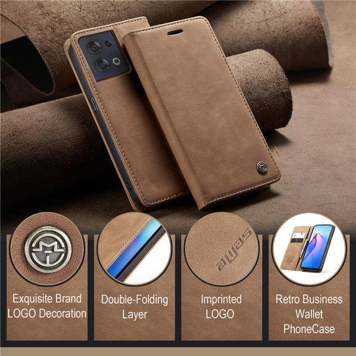 CaseMe OPPO Reno8 5G Wallet Suede Leather Case