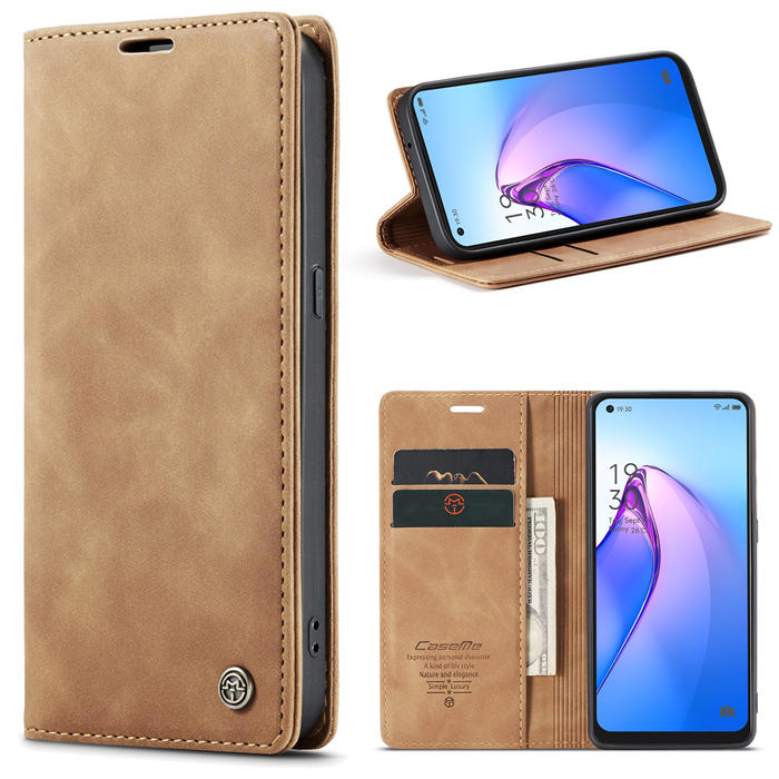 CaseMe OPPO Reno8 5G Wallet Suede Leather Case