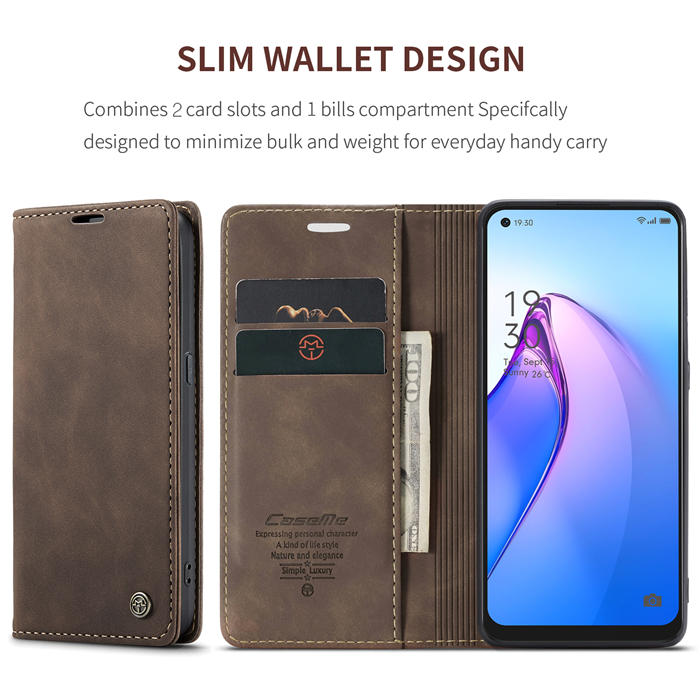 CaseMe OPPO Reno8 5G Wallet Suede Leather Case