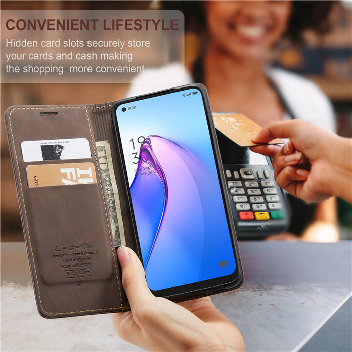 CaseMe OPPO Reno8 5G Wallet Suede Leather Case