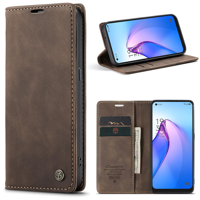 CaseMe OPPO Reno8 5G Wallet Suede Leather Case