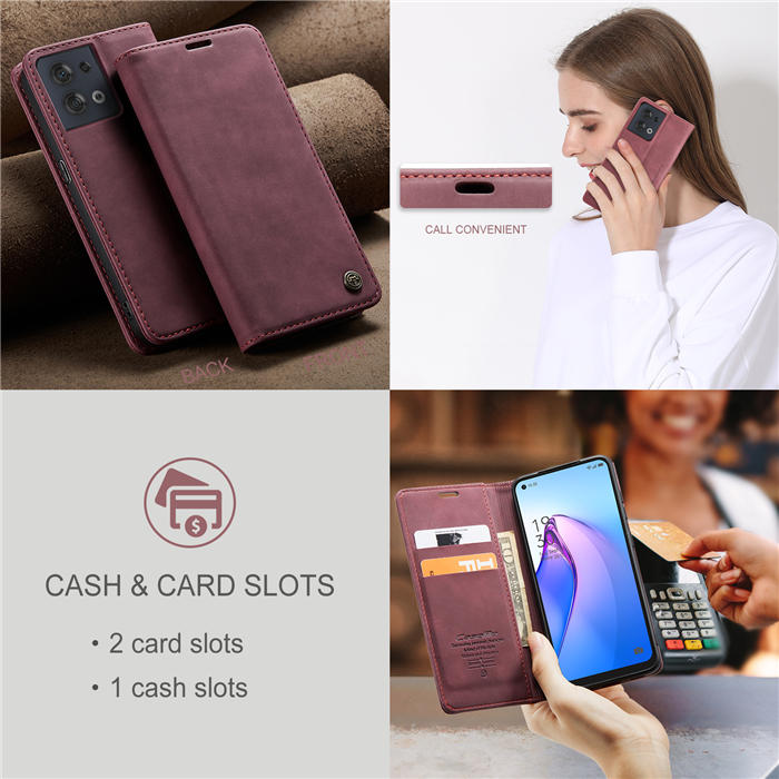 CaseMe OPPO Reno8 5G Wallet Suede Leather Case