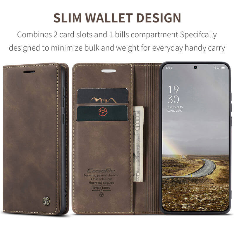 CaseMe OnePlus 13 Wallet Suede Leather Case