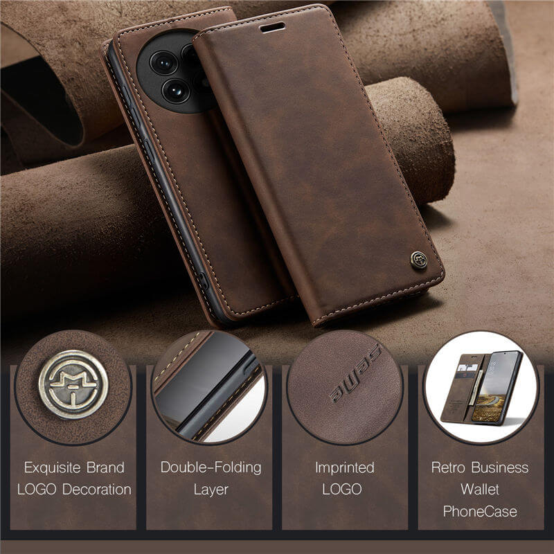 CaseMe OnePlus 13 Wallet Suede Leather Case