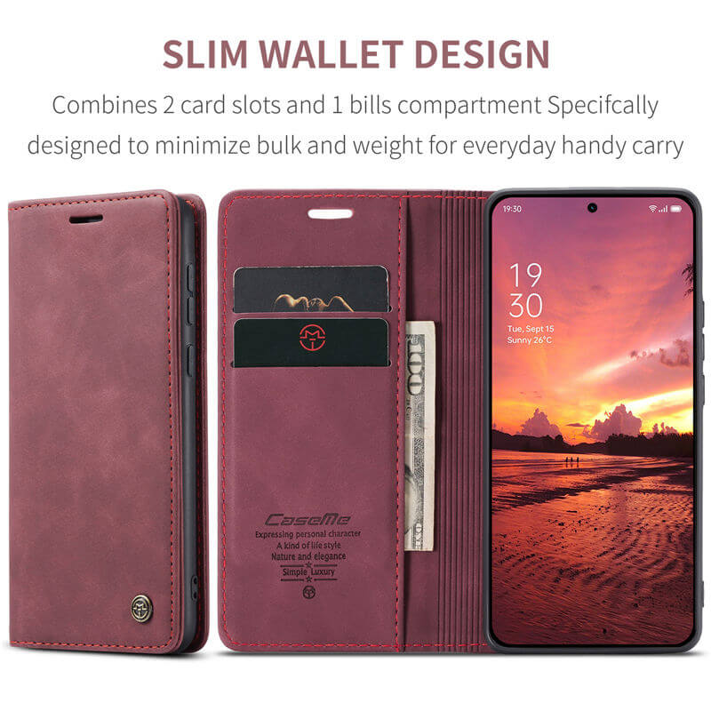 CaseMe OnePlus 13 Wallet Suede Leather Case