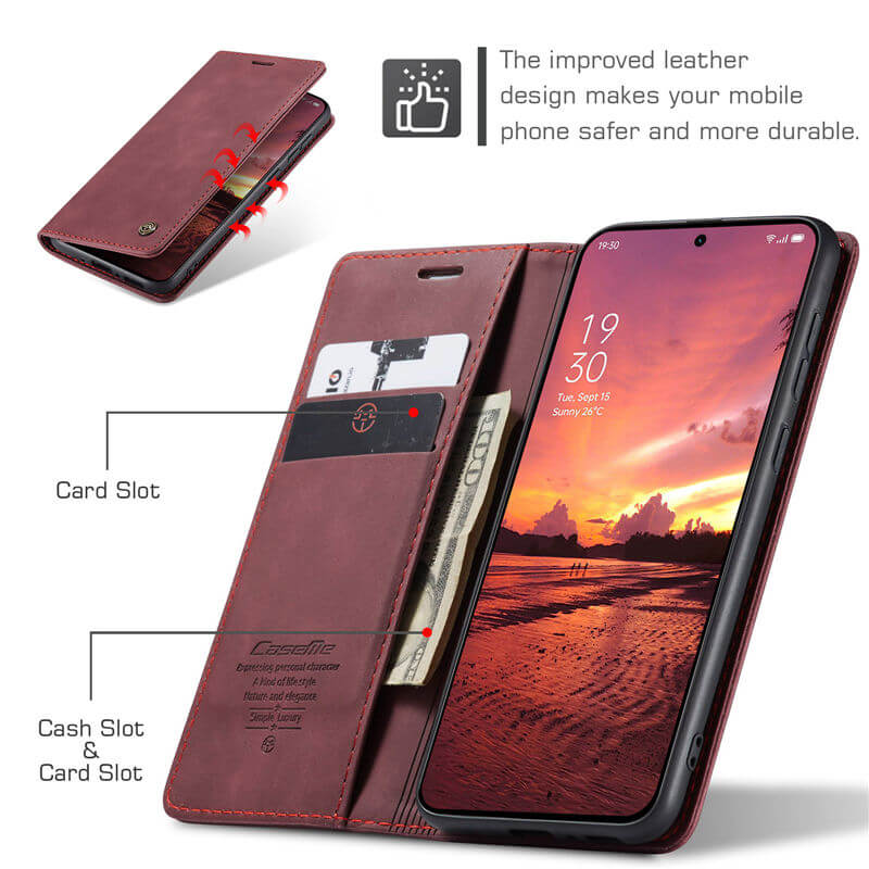 CaseMe OnePlus 13 Wallet Suede Leather Case