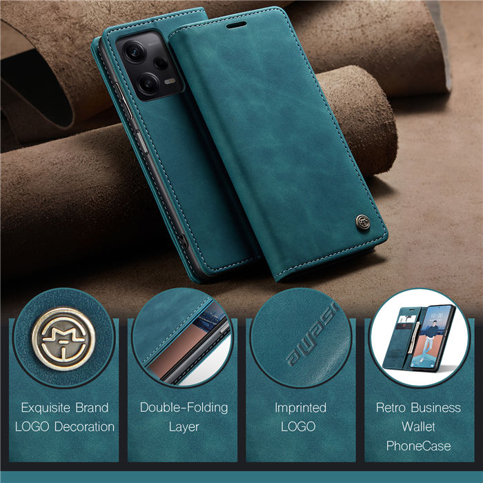 CaseMe Xiaomi POCO X5 Pro 5G Wallet Suede Leather Case