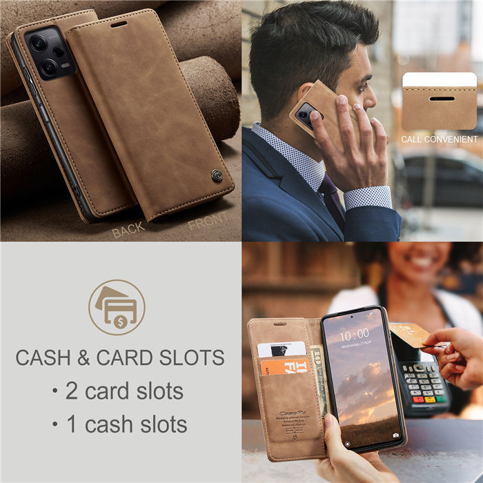 CaseMe Xiaomi POCO X5 Pro 5G Wallet Suede Leather Case