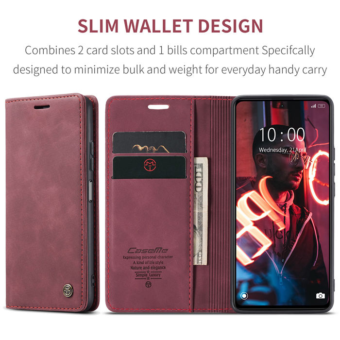 CaseMe Xiaomi POCO X5 Pro 5G Wallet Suede Leather Case