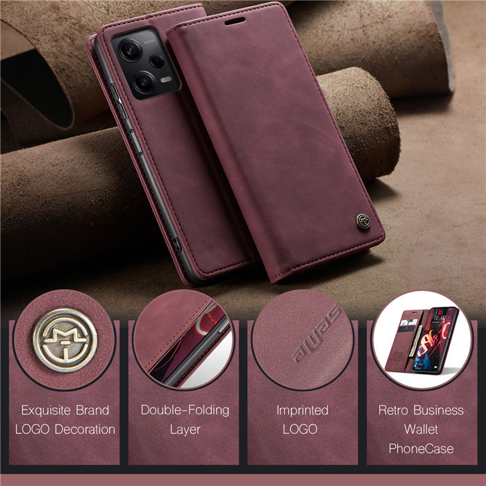 CaseMe Xiaomi POCO X5 Pro 5G Wallet Suede Leather Case