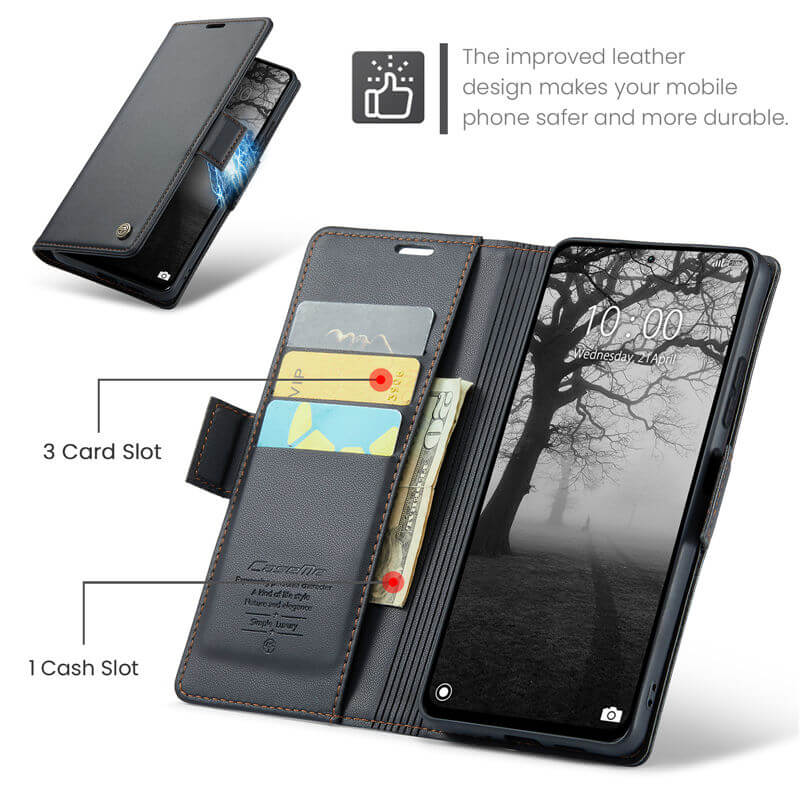 CaseMe Xiaomi Redmi Note 13 4G Wallet RFID Blocking Case