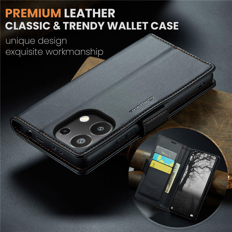 CaseMe Xiaomi Redmi Note 13 4G Wallet RFID Blocking Case