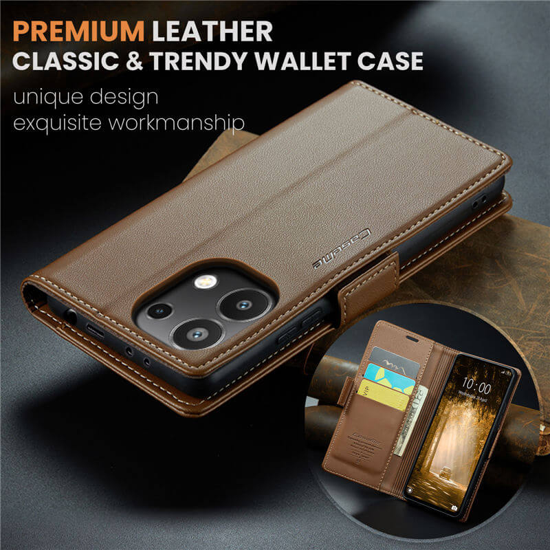 CaseMe Xiaomi Redmi Note 13 4G Wallet RFID Blocking Case