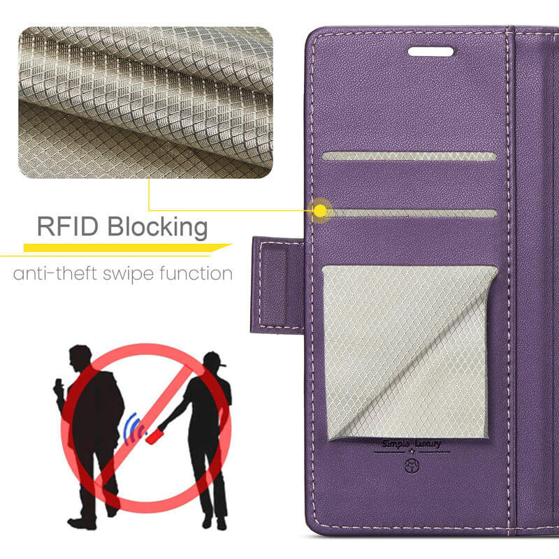 CaseMe Xiaomi Redmi Note 13 4G Wallet RFID Blocking Case